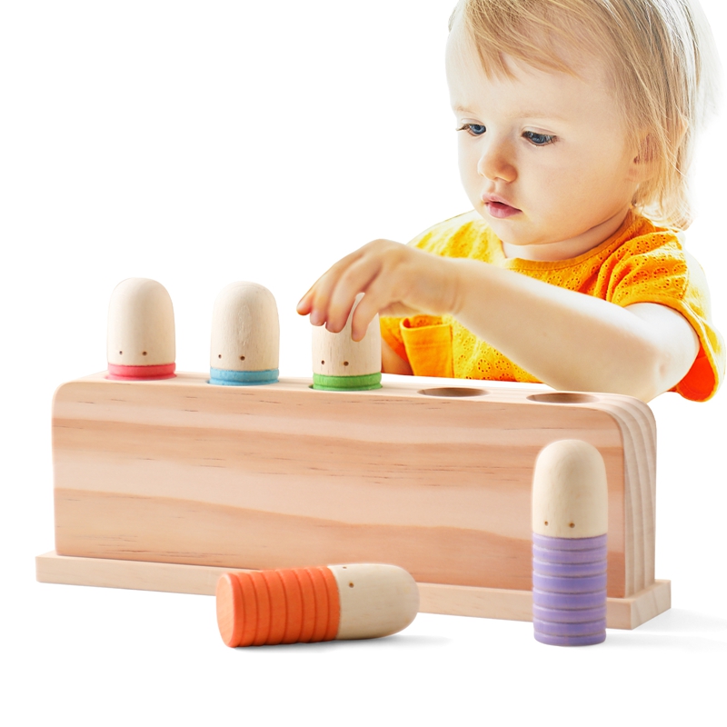 Woodworking Usa - Montessori Toys Baby Wooden Bouncing Color