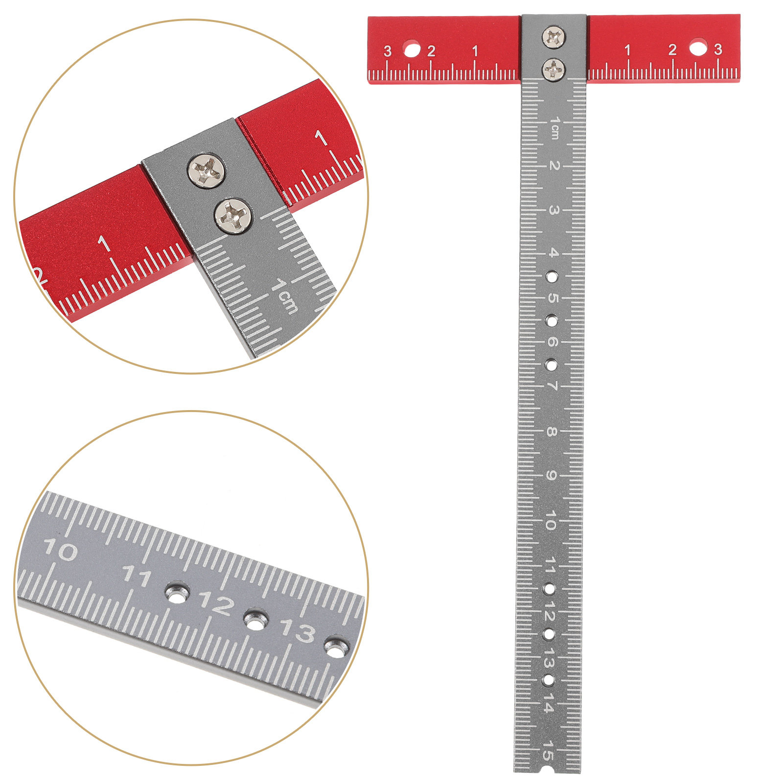 Woodworking Company - T Ruler Aluminum Alloy Precise Right