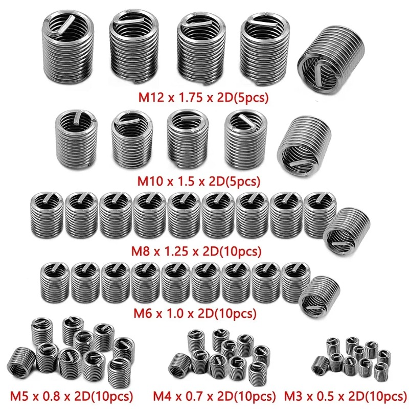 Woodworking Shops - 60pcs Stainless Steel Spiral Wire Thread