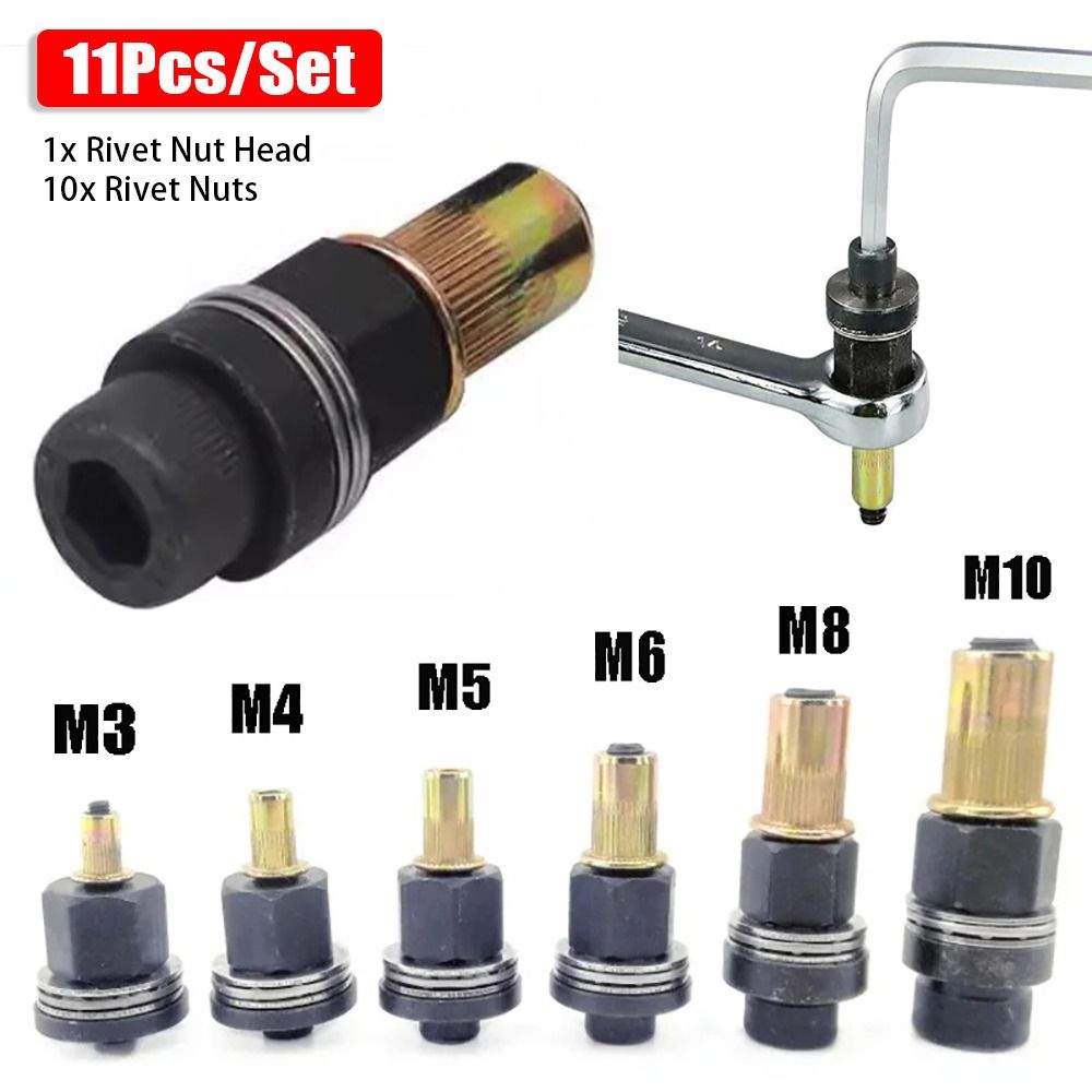 Woodworking Shops - 11Pcs/Set Mandrel Staple Hand Rivet Nut