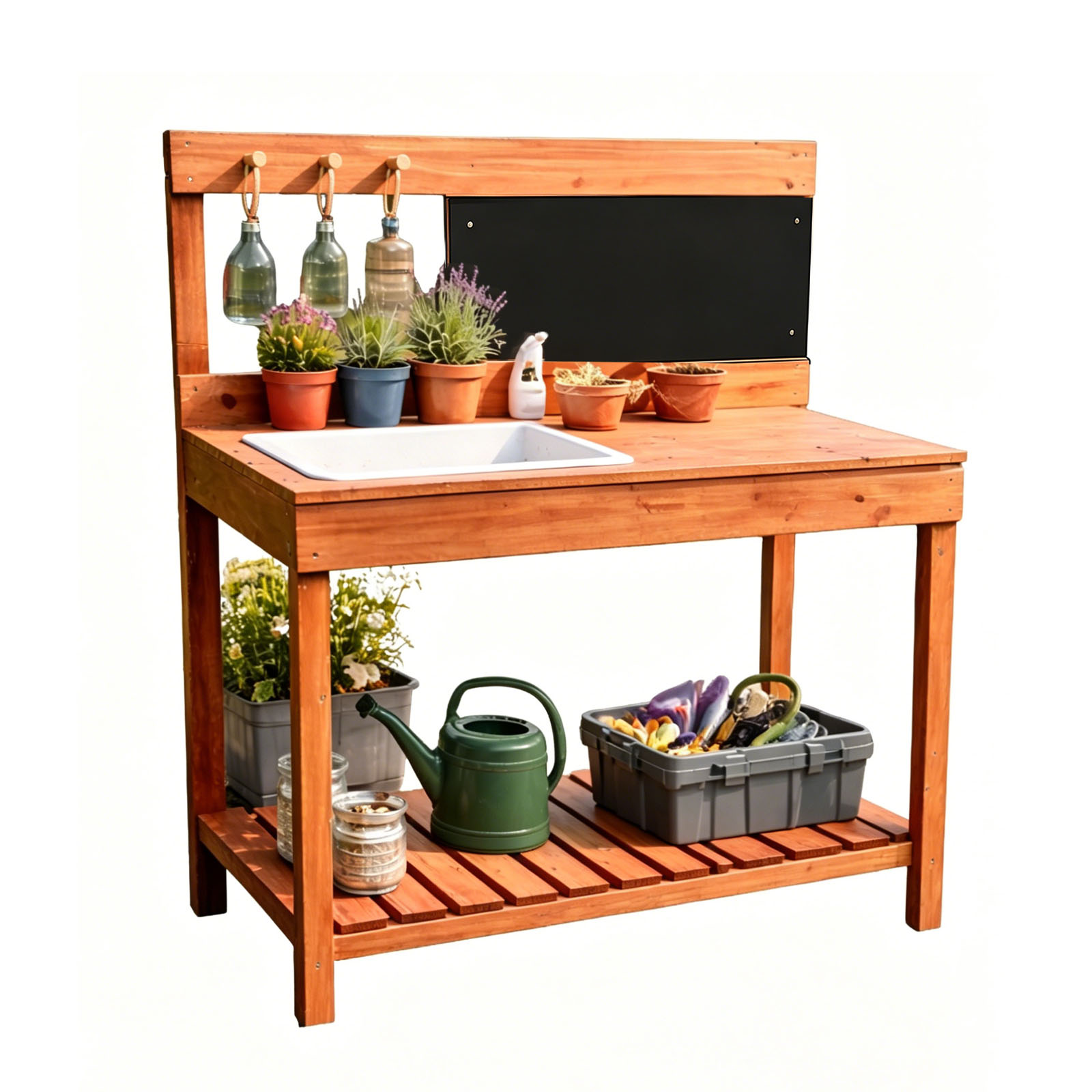 Woodworking Work Table - Wooden Potting Benches For Children Outdoor