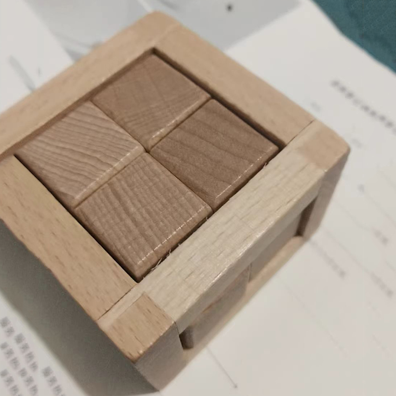 Woodworking Kids Toys - Educational Disentanglement Toys Interlocking Puzzle Cube