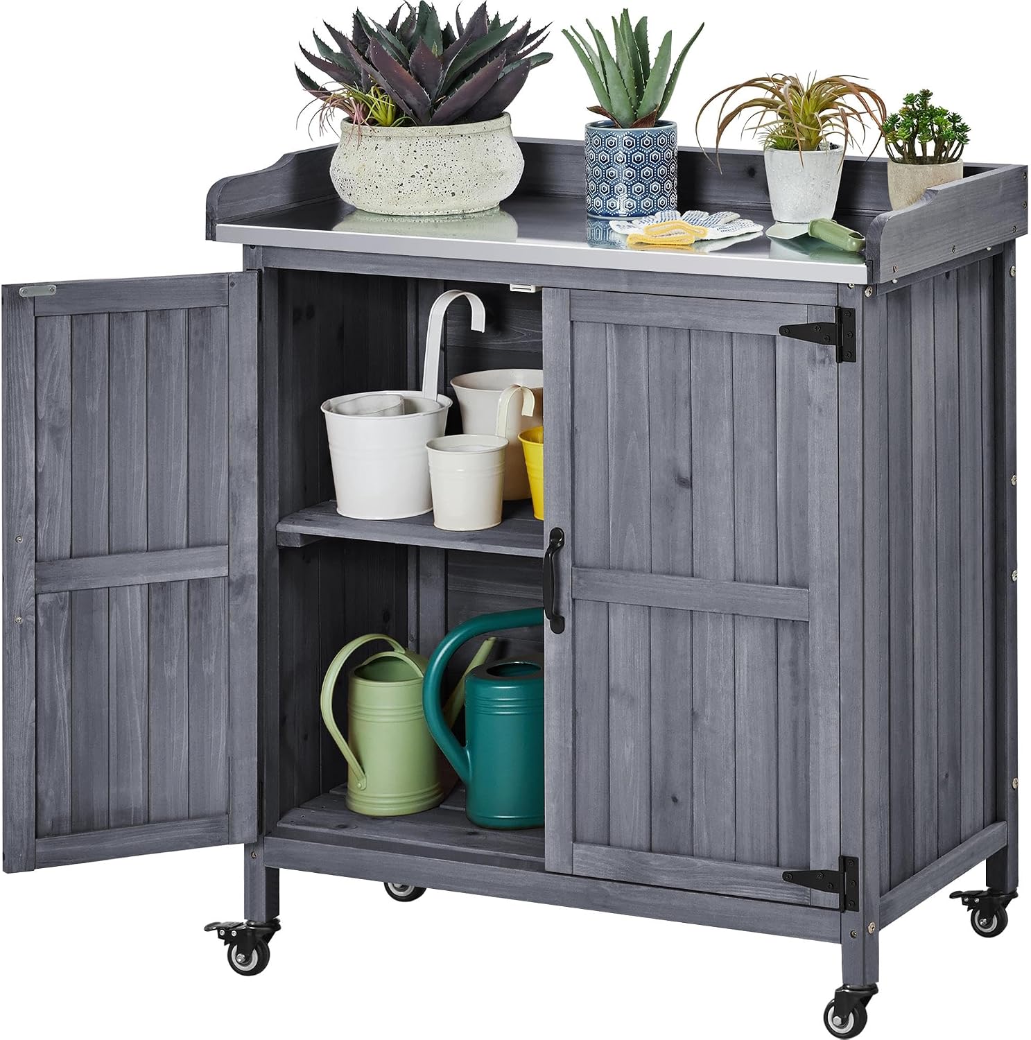 Woodworking Work Table - Outdoor Garden Potting Bench Table, Horticultural