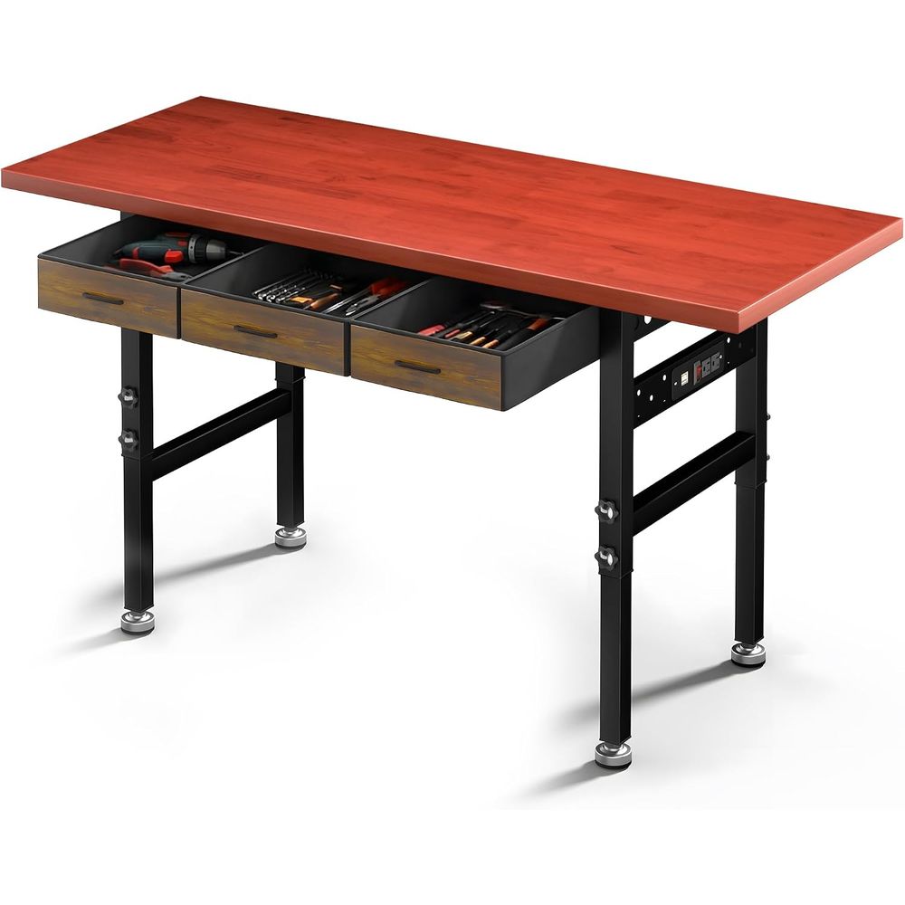 60in Adjustable Height Workben - đánh giá và giá Woodworking Work Table