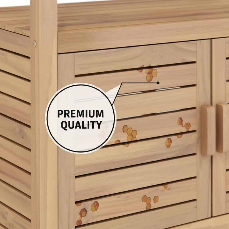 Outdoor Potting Bench Acacia W - đánh giá và giá Woodworking Work Table