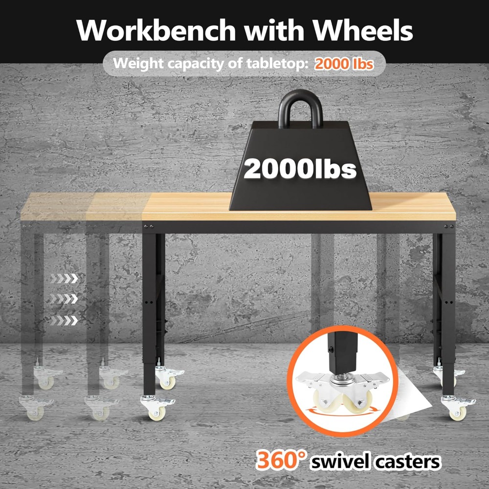 Adjustable Workbench, Heavy Du - đánh giá và giá Woodworking Work Table