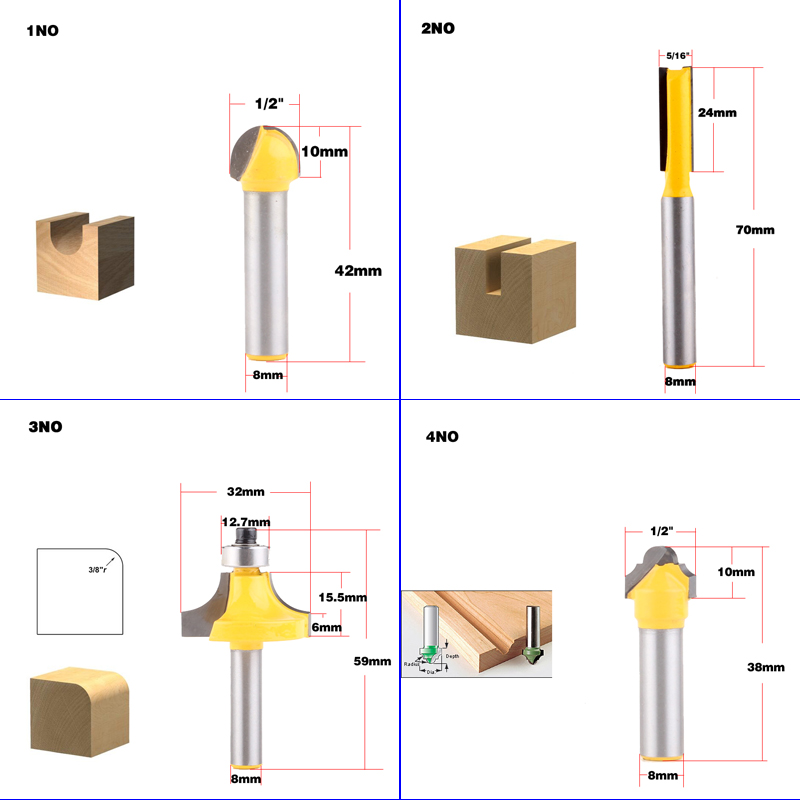 1 Máy Tính 8Mm Chuôi Gỗ Router - đánh giá và giá Woodworking Usa