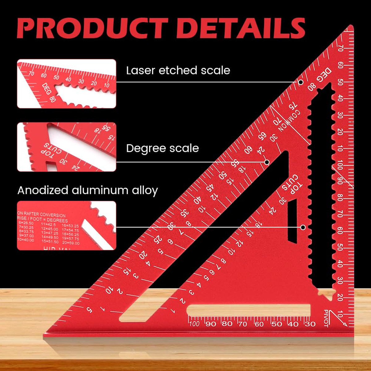 Aluminum Alloy Speed Square Hi - đánh giá và giá Woodworking Company