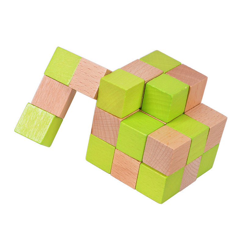Wooden Snake Cube Puzzle IQ Lo - đánh giá và giá Woodworking Kids Toys