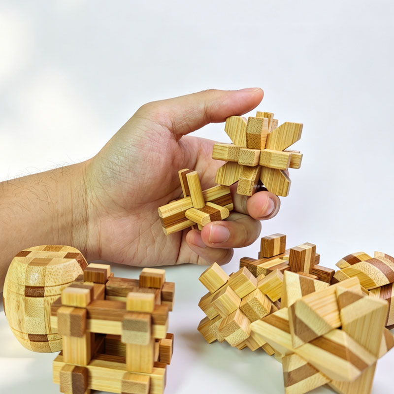 NEW 4.5CM Lu Ban Lock Puzzle B - đánh giá và giá Woodworking Kids Toys