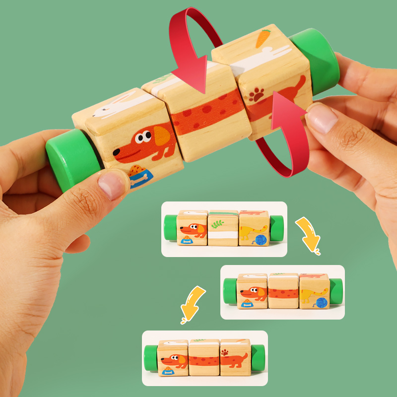 1pcs Baby Wooden Rotating Anim - đánh giá và giá Woodworking Kids Toys