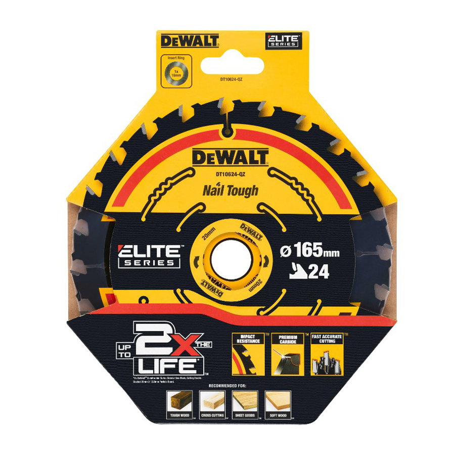 DEWALT DT10624-QZ 1/3pcs 24T C - đánh giá và giá Woodworking Saw