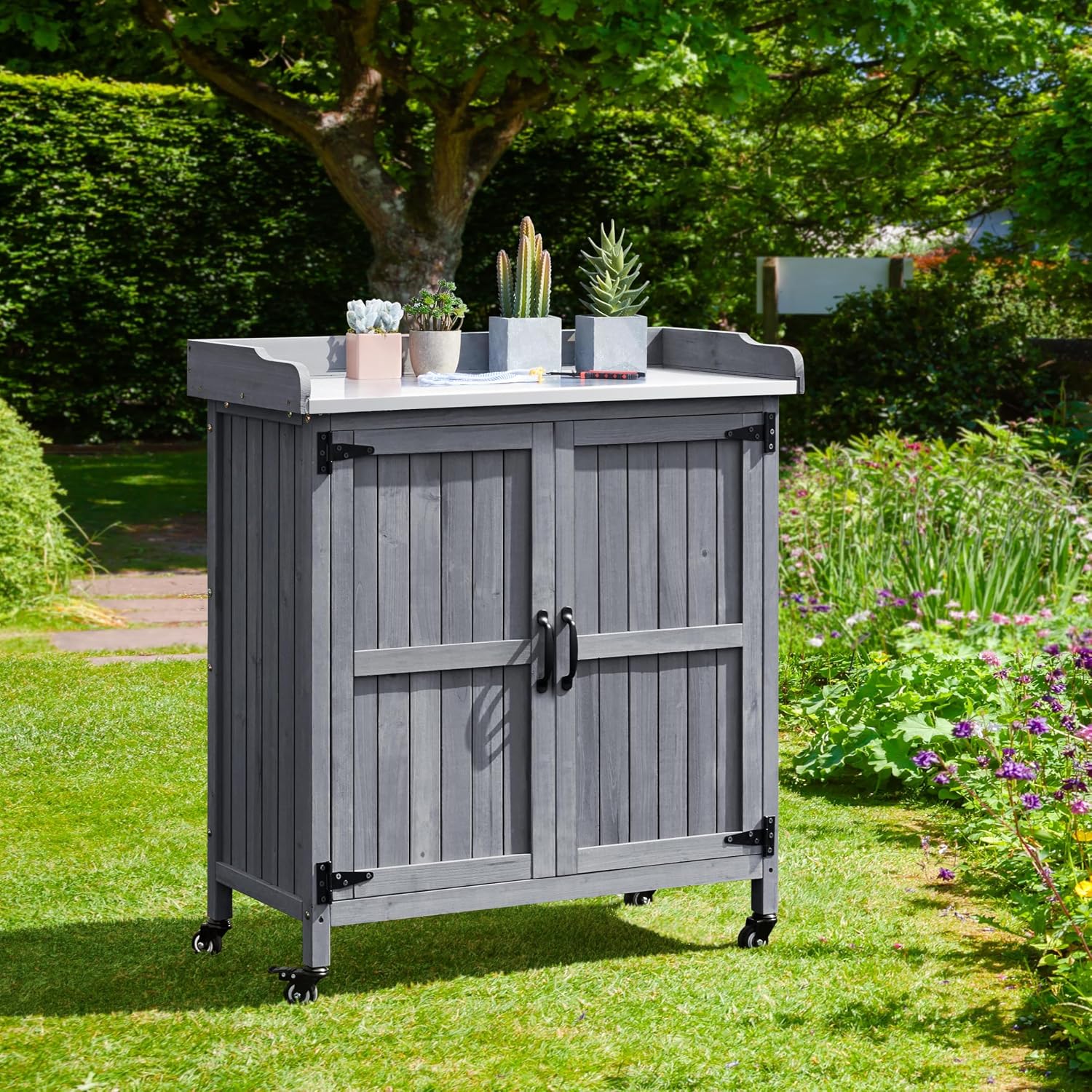Outdoor Garden Potting Bench T - đánh giá và giá Woodworking Work Table