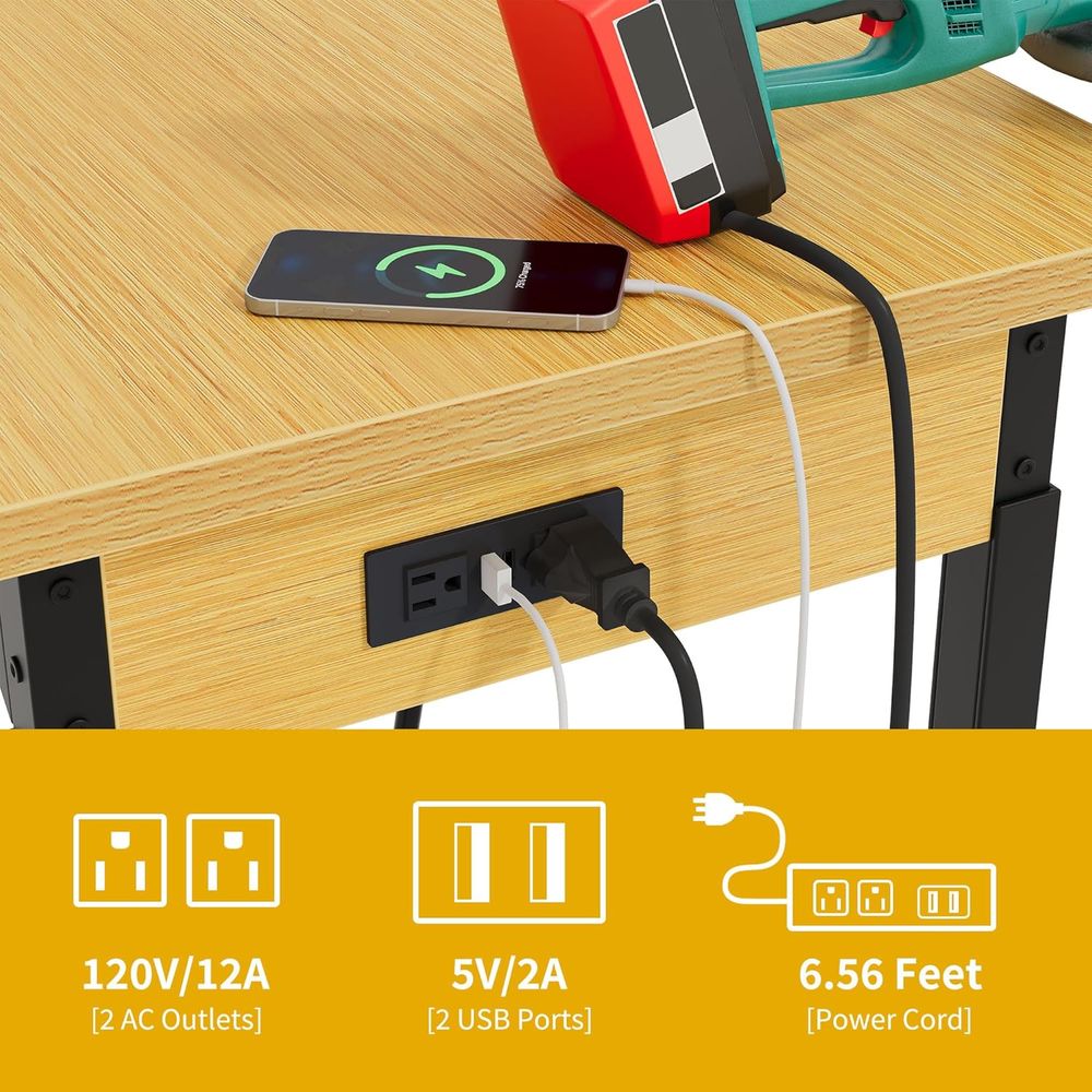 60in Heavy Duty Workbench with - đánh giá và giá Woodworking Work Table